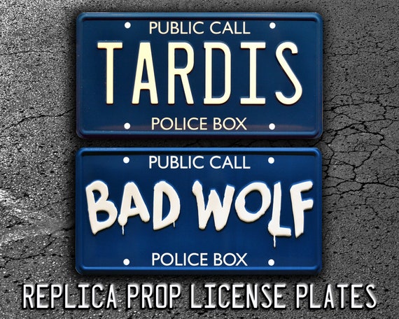 BAD WOLF Doctor Who Metal Stamped License Plate