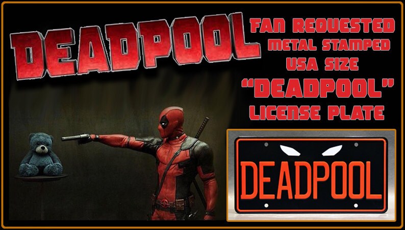 Wade Wilson Metal Stamped Vanity License Plate DEADPOOL