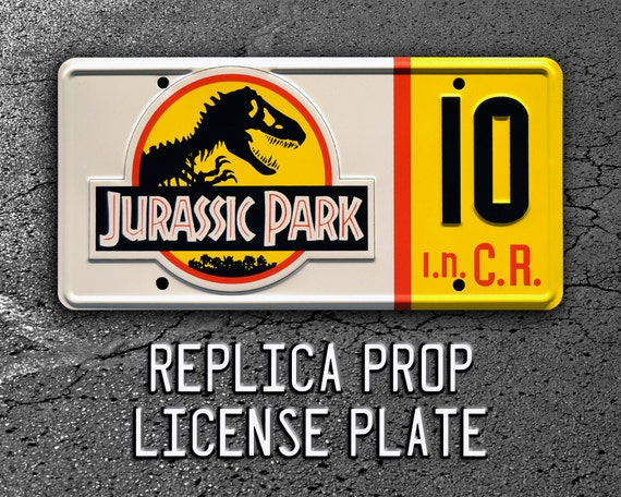 Jurassic Park Metal Stamped Vanity Prop License Plate Jeep Wrangler Sahara #10