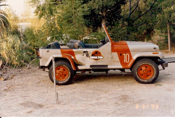 Jurassic Park Jeep Wrangler Sahara 10 Metal Stamped - Etsy