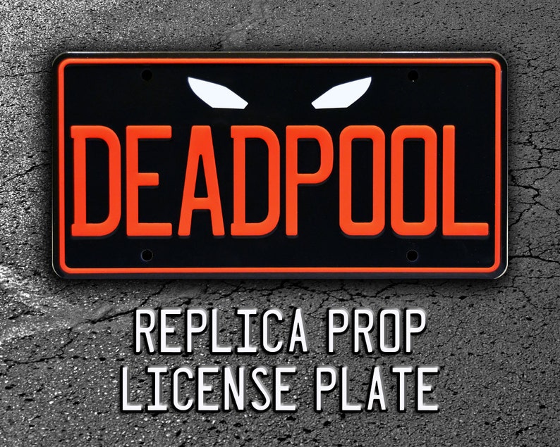 Wade Wilson Metal Stamped Vanity License Plate DEADPOOL