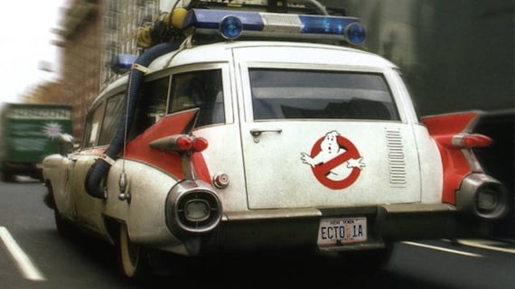 Fhdang Decor Ghostbusters 2 Movie License Plate ECTO 1A Commercial New York Vintage Auto Tag Replica Prop Metal Sign