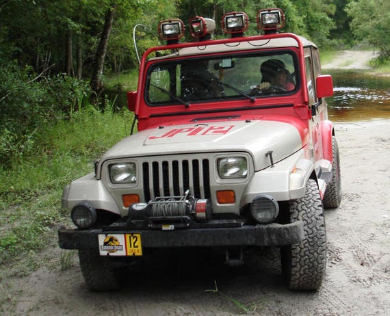 Jurassic Park 1993 Jeep Wrangler Sahara 12 Metal Stamped - Etsy