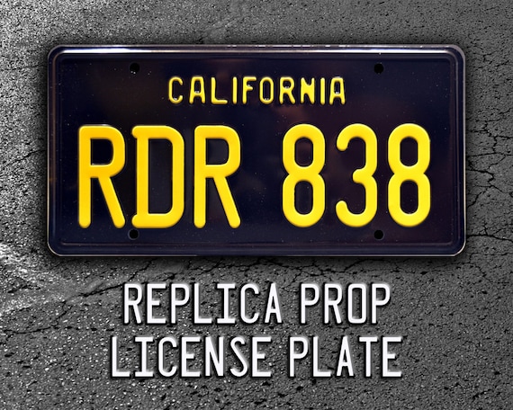 Celebrity Machines Bullitt Metal Stamped Vanity Prop License Plate RDR838 68 Charger RDR 838 Celebrity Machines Bullitt Metal Stamped Vanity Prop License Plate RDR838 68 Charger RDR 838