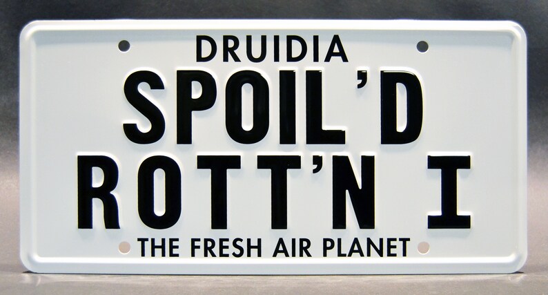 Download Metal Stamped Replica Prop License Plate Spaceballs Princess Vespa Spoiled Rotten Souvenirs Events Art Collectibles Centralopticachacon Es