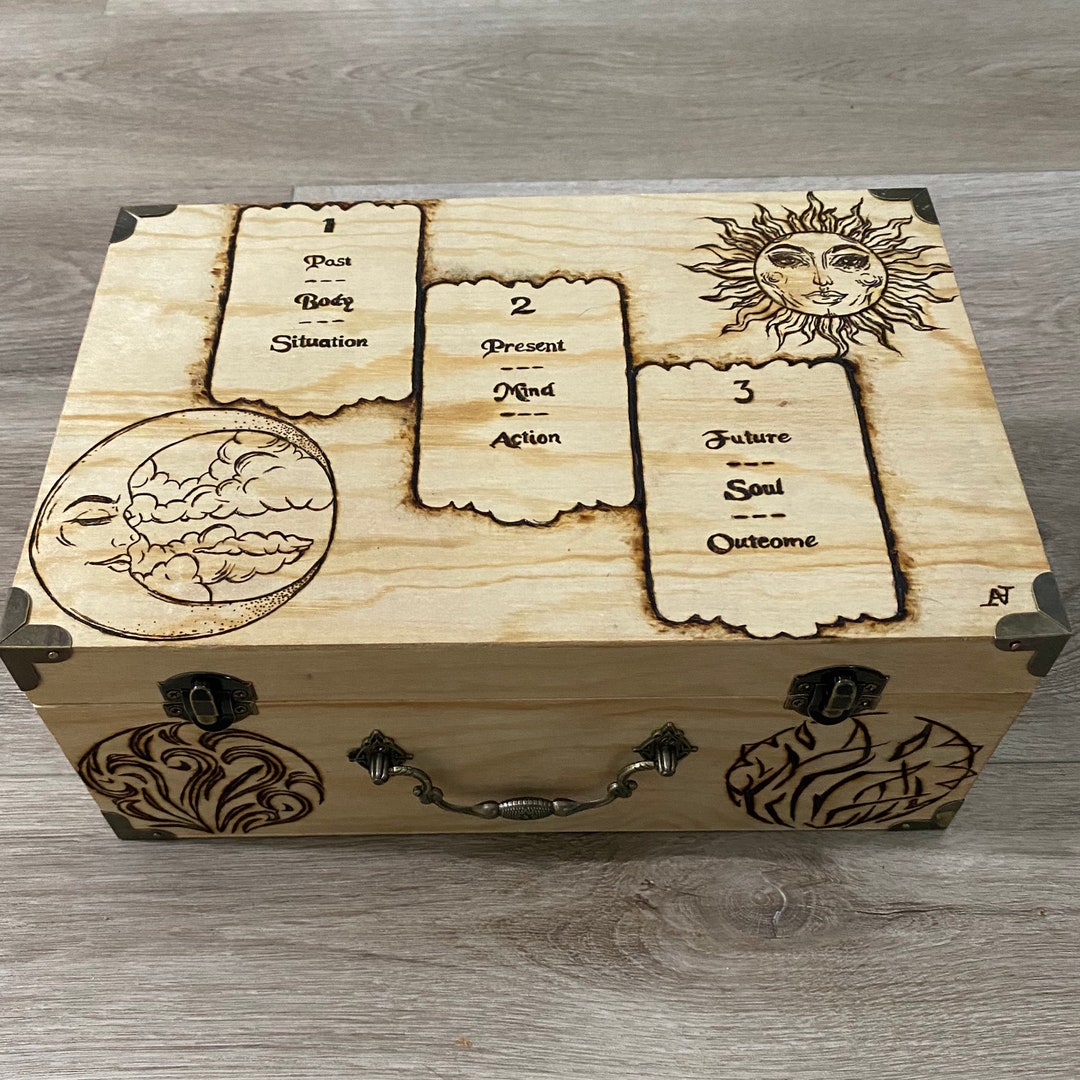 Large Wood Burned Box - Etsy