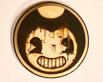 Bendy handmade wood burned art