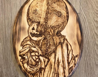Handmade wood burned art(Sam)