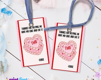 Have Your Cake and Eat It Two | Gift Tag | Editable Template | Corjl Digital Download
