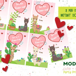Cartoline stampabili di San Valentino con dramma di lama / Carte regalo scolastiche / Carte di San Valentino / Cartoline di favore stampabili / Download istantaneo