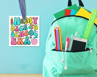 In mijn terug-naar-schooltijdperk Tags | Cookietag | Notitie lunchbox |Klaar om af te drukken | 2" x 2" en 2,5" x 2,5" | Digitale download