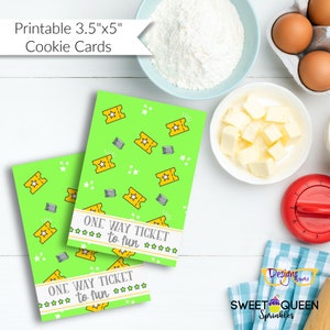 Tickets Münzen State Fair Karneval Cookie Karte - 3,5 "x 5"- druckbare Party Tag - Cookies - digitaler Download - Fall Cookie Tag