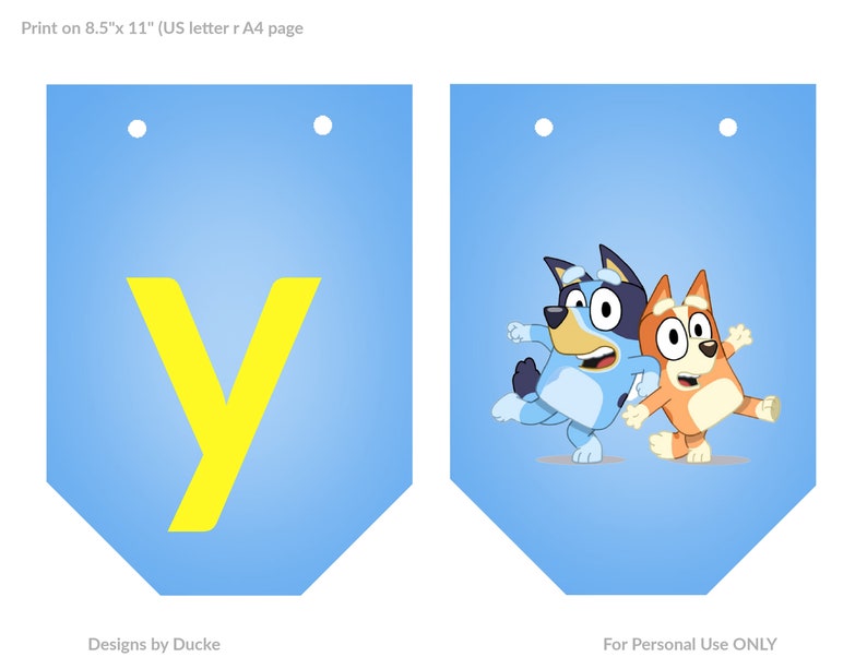 Bluey Birthday Banner Printable Bluey Birthday Banner Printable
