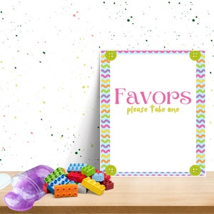 Template For Paper Ric Rac Ric Rac Birthday Party Sign Table Sign Package Bundle | Pastel Cute Zig ...
