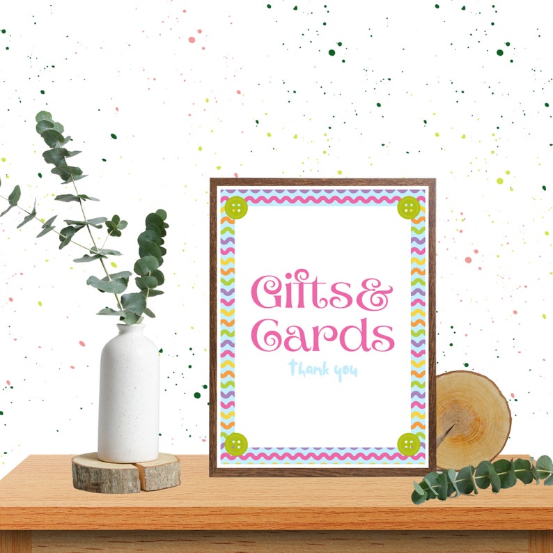 Ric Rac Birthday Party Sign Table Sign Package Bundle | Pastel Cute Zig ...