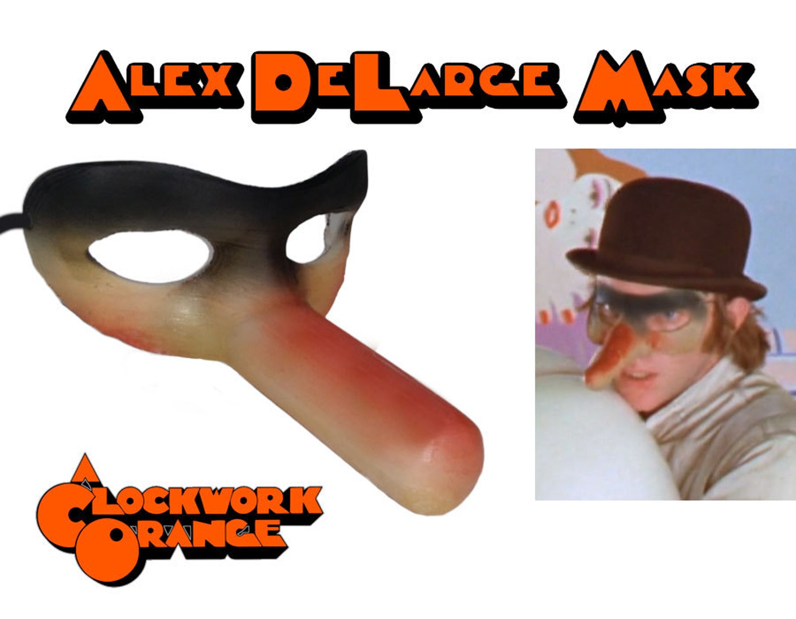 Alex DeLarge Mask Clockwork Orange Etsy
