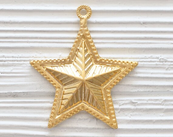 Star pendant gold, hammered star pendant, gold pendants, star, pendant, large star pendant gold, star pendant dangle, textured findings