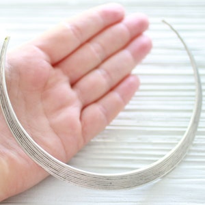 Silver choker blank, necklace blank, DIY choker silver, DIY necklace silver, silver collar necklace, collar silver