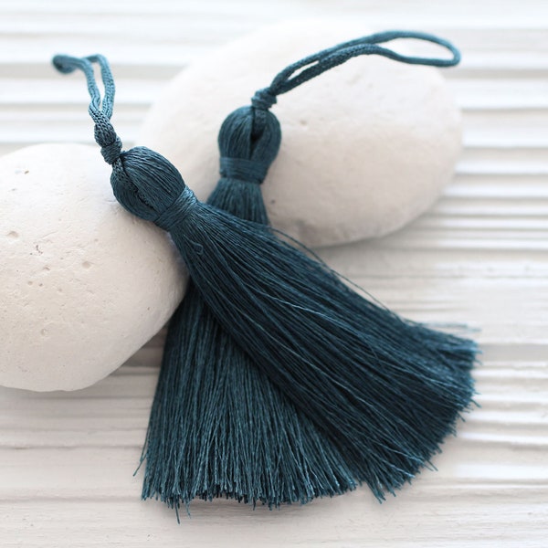 Navy Blue Tassels Etsy