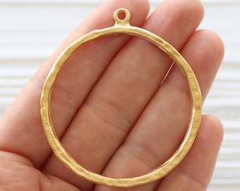 Earrings hoop gold, gold round pendant, earring loop, gold hoops, hoop pendant, circle pendant, ring pendant, earrings dangle,dangle pendant