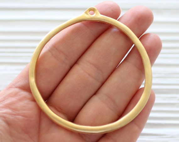 Organic shaped thick hoops gold, round hoop pendant gold, earrings hoops, earring loop, gold hoops, ring circle pendant, earrings dangle