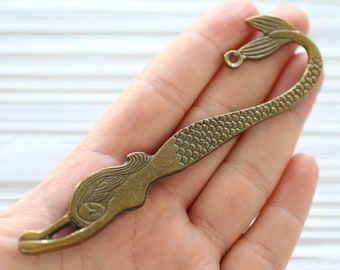 Mermaid pendant, collar pendant, mermaid, medallion pendant connector, antique gold, sea pendant, sea findings, mermaid jewelry findings