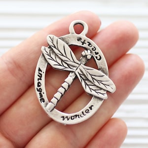 Dragonfly pendant, animal pendant, dragonfly, natural findings, silver dragonfly necklace pendant, antigue silver dangles