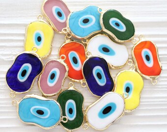 All-Seeing Eyes artisan ceramic connector bead
