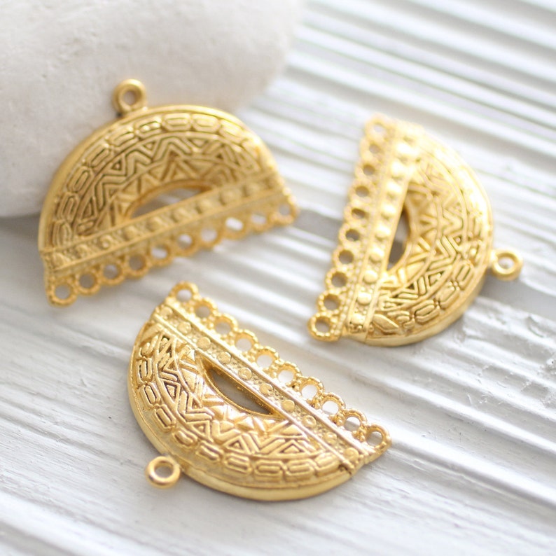 2pc tribal gold end bar earrings charm dangle necklace connectors chandelier charm unique findings multi strand jewelry connector