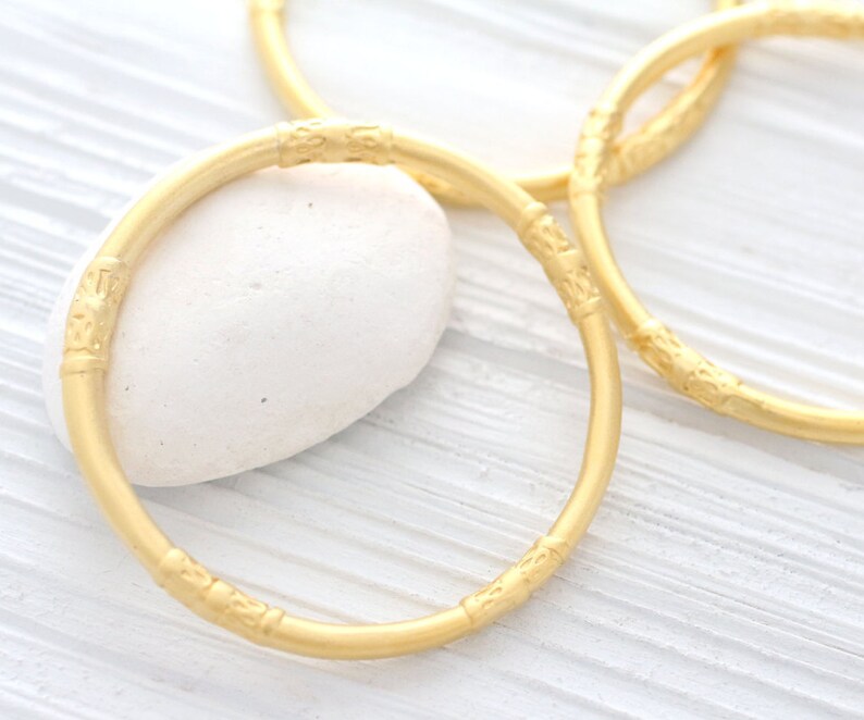 Large Gold Ring Pendant Connector Round Metal Connector Etsy