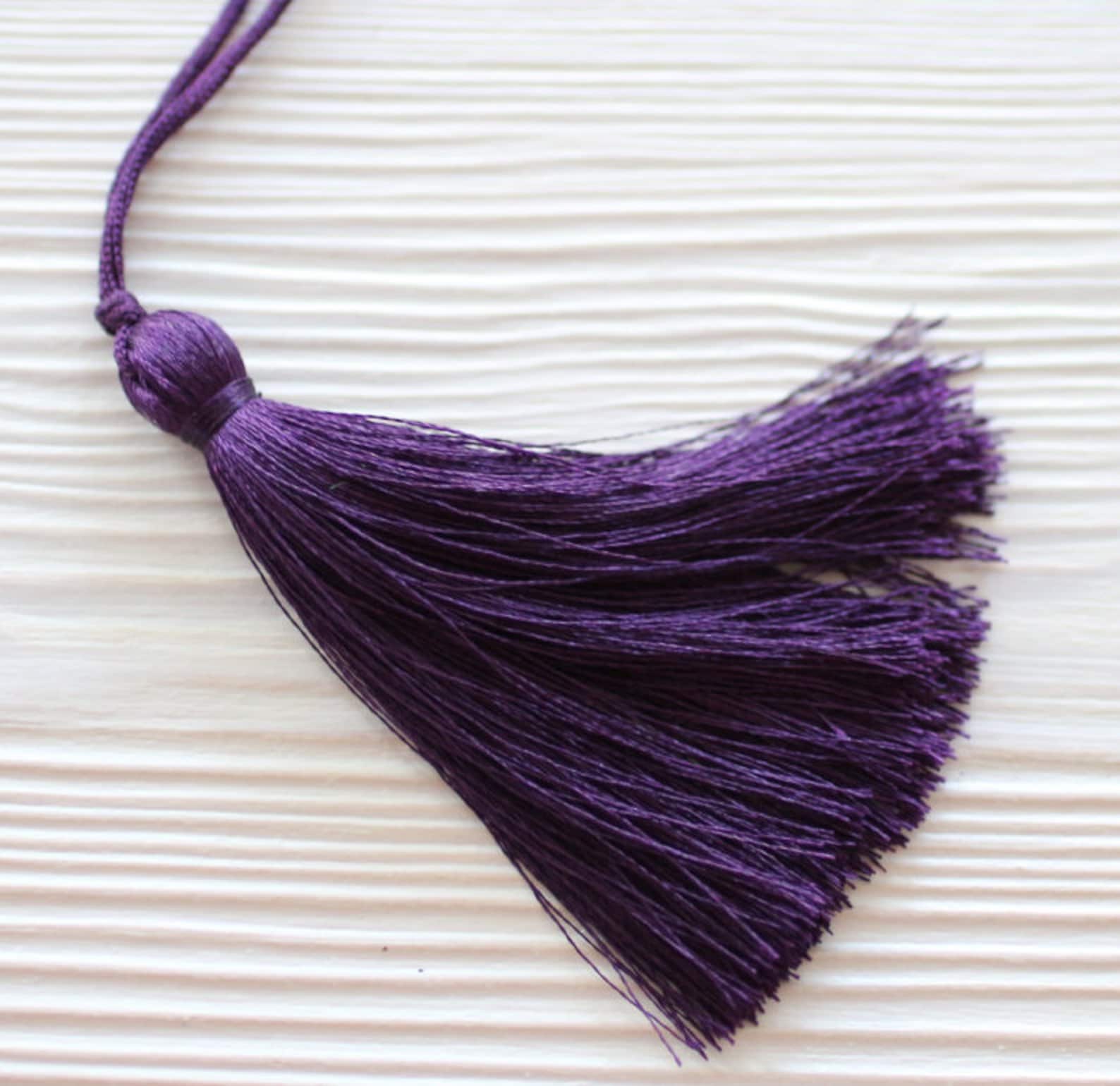 Purple Silk Tassel Large Tassels Tassels for Jewelry Purse Etsy