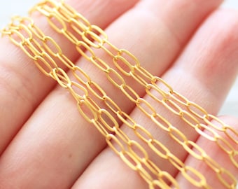 Catena a maglie curb da 3 pollici placcata in oro 24K per