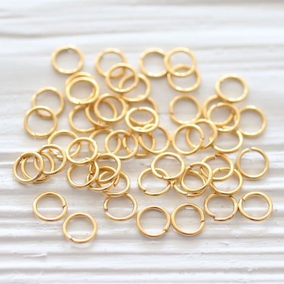 Gold Plated Jewellery Jump Rings Assorted Size Quantity 3mm 4mm 5mm 6mm 7mm Etc
