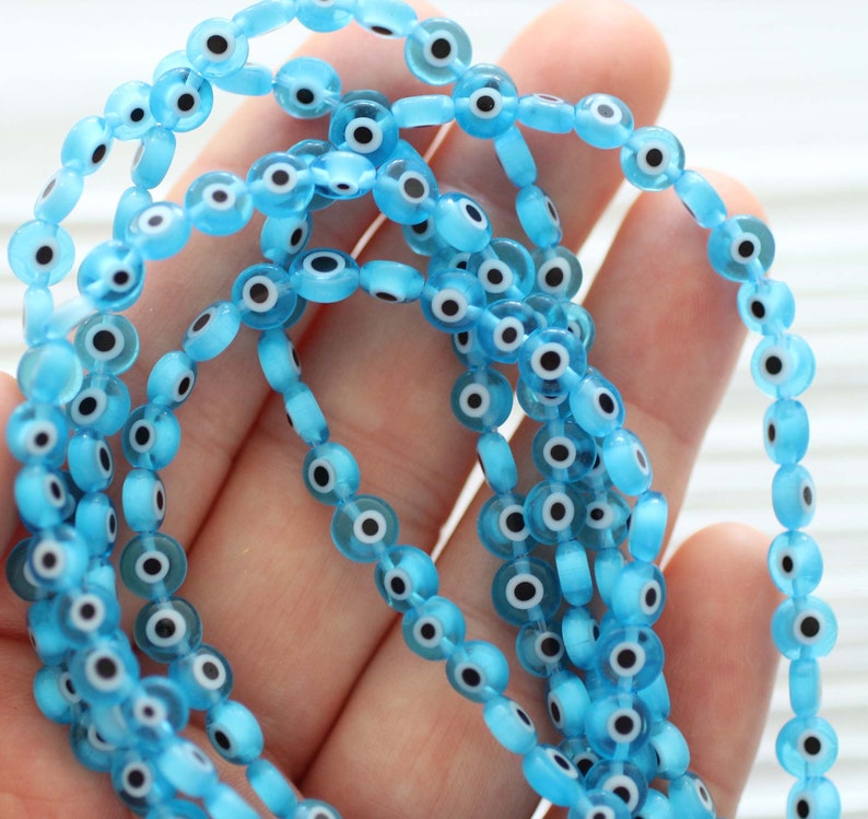 15 65pc 6mm Evil Eye Beads Bulk Round Evil Eye Beads Etsy Australia