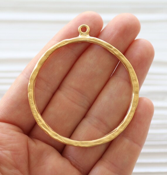 Earrings hoop gold, gold round pendant, earring loop, gold hoops, hoop pendant, circle pendant, ring pendant, earrings dangle,dangle pendant