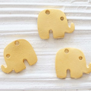 2pc elephant charm gold, elephant pendant gold, animal pendant, elephant necklace findings, earrings, necklace, bracelet charm