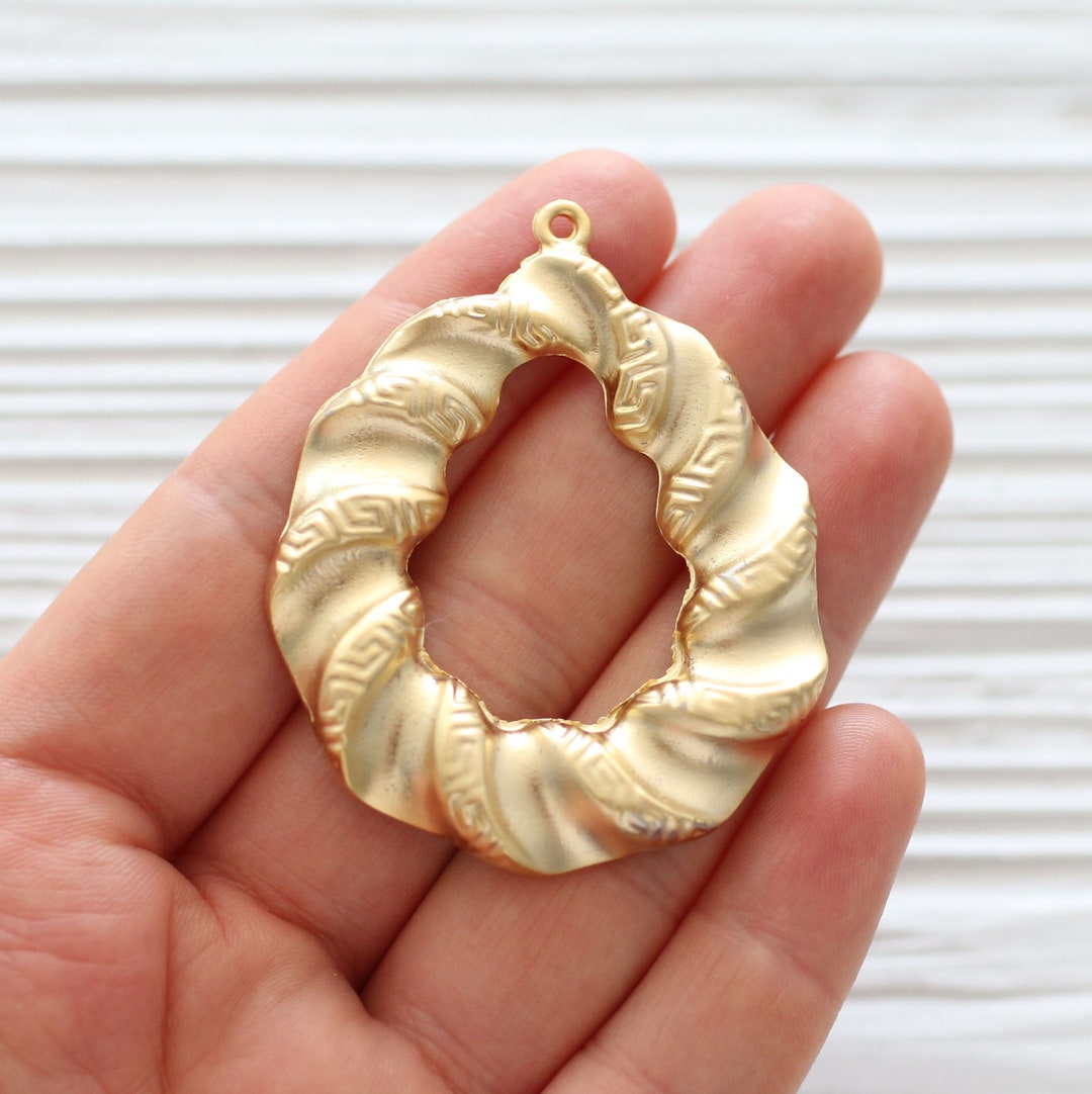 Twisted Pendant Twisted Large Drop Pendant Teardrop Pendant Etsy