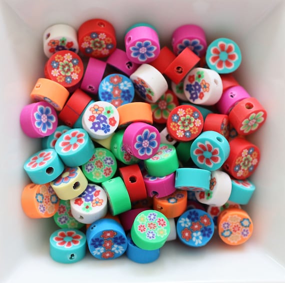 20pc flower beads, bracelet beads, spacer beads, slider beads, necklace beads, flower charms, Summer earrings beads, kids jewelry beads