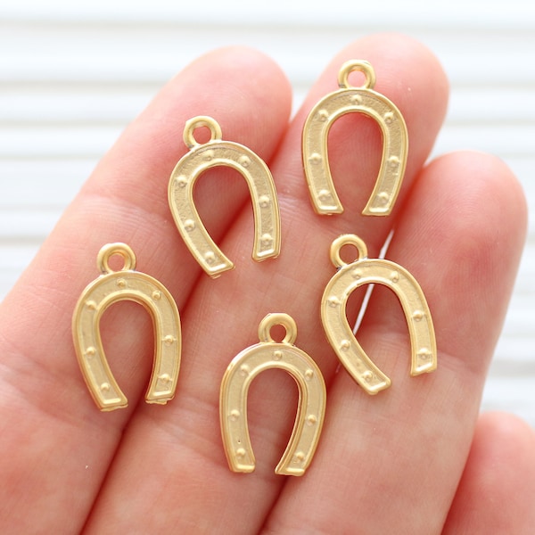 Gold Horse Charm Etsy