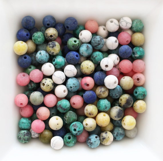 40pc, 6mm jade beads, semi precious gemstones, loose gemstones, gemstone beads, rondelle gemstone, necklace beads, bracelet beads, marbled