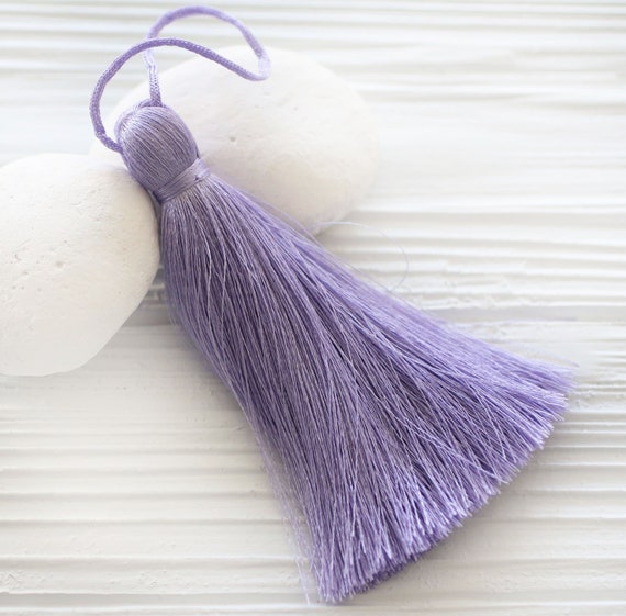 Lilac silk tassel, orchid, mala tassel, lavender, light purple, violet extra large silk tassels, knob decor, bag charm, wall hangings, N52