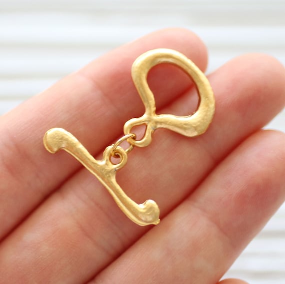 Toggle clasps gold, large toggle clasp, 24K gold plated jewelry clasp, necklace clasps, bracelet clasp, closures for necklaces bracelets, T1
