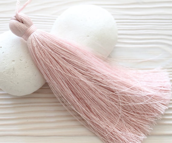 Pink silk tassel, extra large tassels, thick tassels for jewelry, tassel, door knob, pillow tassel, home decorative tassels, pale pink, N35