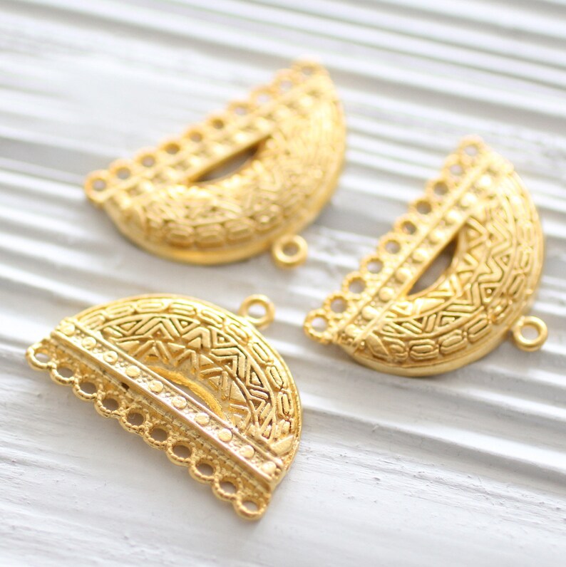 2pc tribal gold end bar earrings charm dangle necklace connectors chandelier charm unique findings multi strand jewelry connector