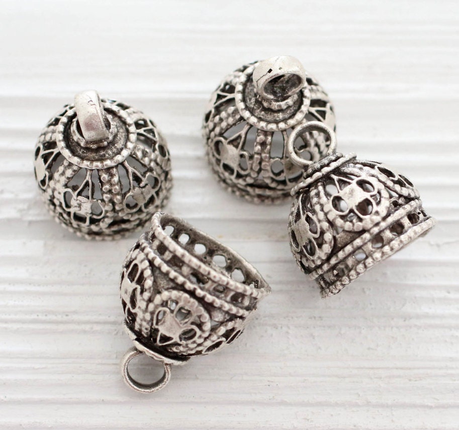 Sterling Silver Tassel Bead Cone, S925 Silver Beads Cap for