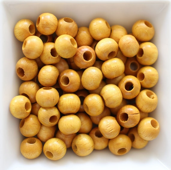 10mm wood beads, mala beads, 20pc, 40pc, 8" 16" loose beads, yellow round wooden necklace beads, bead spacer natural wood bracelet beads,N29