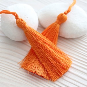 Silk tassel, large tassels, orange tassel, tassel,  handmade tassel, decorative tassels, thick long tassel, thread tassel,silk tassel, N26