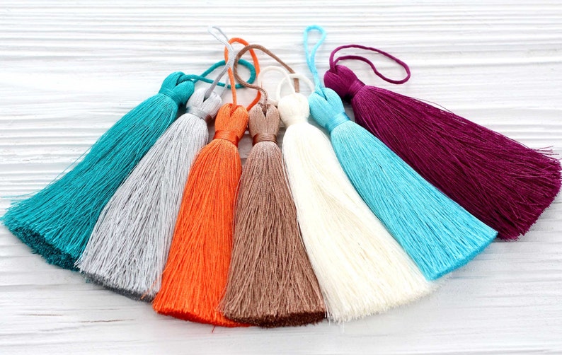 Black Silk Tassel Extra Thick Tassel Large Tassels Silk Etsy