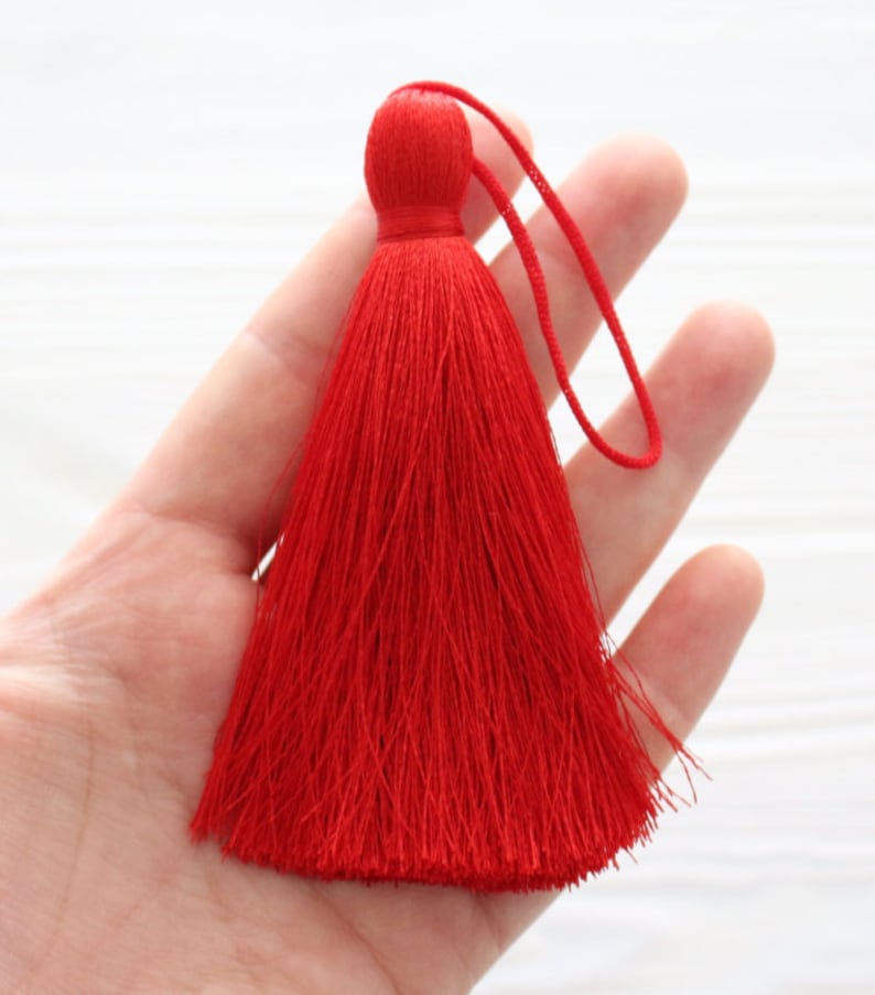 Extra Thick Red Silk Tassel Large Tassels Silk Tassel Etsy