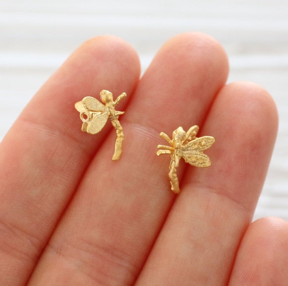 5pc mini butterfly charm, gold charms, earring charms, butterfly jewelry, pendant earrings, bracelet charms, animal charms, dangle earrings